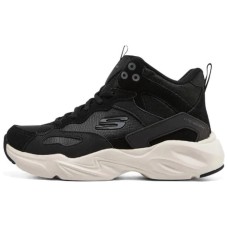 Skechers Stamina Airy Cushioning Wear-Resistant High-Top Chunky Sneakers Women's Black White Черно-белый, 35.5
