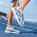 Skechers Cushioning Wear Resistant Kids Lifestyle Shoes White Blue Teenagers WHITE/LIGHT BLUE, 34