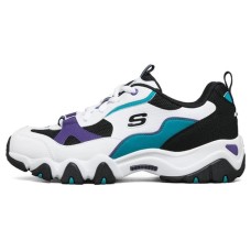 Skechers D'LITES 2.0 Cushioned Wear-Resistant Breathable Low-Top Casual Shoes Women's Blue Purple 35