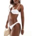 Bright Swimwear lola high leg bikini bottom in white Белый, L - US 8