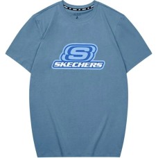 Skechers T Shirt Unisex Crown Blue Floral Crown Blue/01P1, XL