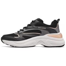 Skechers Street Supportive And Elastic Low-Top Running Shoes Women's Black Pink Black Pink, 36