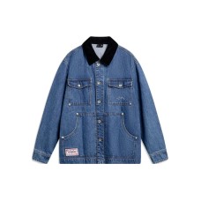 LiNing Skateboard Denim Jacket Men's Medium Blue Denim Синий, XL
