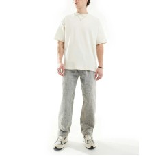 Pull&Bear baggy fit jacquard jean in washed blue Синий, EU 36 - W29 L32