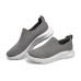 Skechers Cushioning Wear-Resistant Low-Top Casual Shoes Men's White Gray Charcoal Gray/Red/CCRD, 42.5
