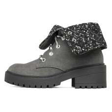 Skechers Teen Spirit Knit Buzz Ankle Boot 'Black Charcoal' Women's 40