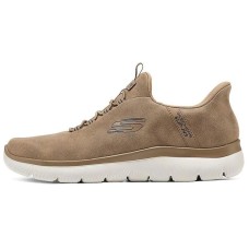 Skechers Slip Ins Anti-Slip Wear-Resistant Breathable Lightweight Low-Top Casual Shoes Men's Brown Коричневый, 43