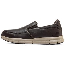 Skechers Relaxed Fit Work Slip-on Non-slip Wear-resistant Shock Absorption Low-Top Casual Shoes Men's Chocolate 42.5