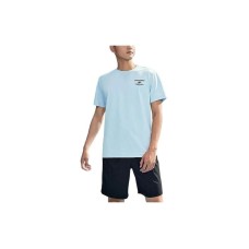 Skechers Casual Sportswear Men's Cashmere Blue+Carbon Black, Short-Sleeved Shirt+Shorts, S