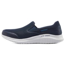 Skechers Cushioning Anti Slip Wear Resistant Breathable Lightweight Rebound Low Top Casual Shoes Men's Marine Blue 44