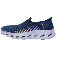 Skechers Slip Ins Anti-Slip Wear-Resistant Low-Top Casual Shoes Women's Blue Marine Blue/Multicolor, 35