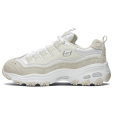 Skechers D'Lites 1.0 Chunky Sneakers Women's Low-Top White/Light Brown 36