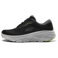 Skechers Cushioning Breathable Low Top Casual Shoes Men's Black Gray Black Gray, 45
