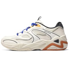 Skechers D'LITES HYPER BURST Chunky Sneakers Men Low-Top White Black Orange Purple 40