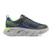 Skechers Tech Grip Low Top Kids' Running Shoes Black Blue Teenagers 33.5