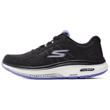 Skechers Cushioning Breathable Coverage Rebound Low-Top Casual Running Shoes Women's Black Purple Черный/лавандовый, 36