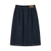 Skechers Yazhuan Series Denim Long Skirts Women's Dark Blue Синий, M