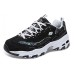 Skechers D'Lites Low Top Sneakers Black/White Women's 35