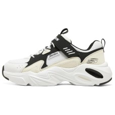 Skechers Girls Cushioning, Wear Resistant Low Top Kids Lifestyle Shoes White Black Kids' Черно-белый, 35