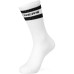 Skechers Mid Calf Socks Unisex 2 Pack 2 Pack (Carbon Black+Bright White), S