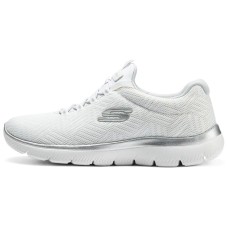 Skechers Cushioning Low Top Running Shoes Women's White Silver Белый, 37