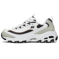 Skechers D'Lites 1.0 Casual Shoes Women's Low Top Light Gray/White/Black Light Gray/White Black, 37