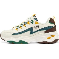 Skechers D'LITES 4.0 Lightning Panda Shoes Low Top Sports Casual Shoes Women's White Green 35