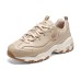 Skechers Non-slip Wear-resistant Shock Absorption Low-Top Chunky Sneakers Women's Brown Коричневый, 37