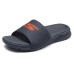 Skechers Slip-Resistant Slide Slippers Men's Charcoal Gray Charcoal Gray/Orange, 42.5