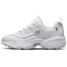 Skechers D'lites 1.0 Running Shoes White/Gold 42