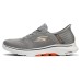 Skechers Slip Ins Slip-Ins Technology Anti-Slip And Wear-Resistant Lightweight Low-Top Casual Shoes Men's Gray Orange Gray Orange, 39.5