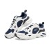 Skechers Stamina Airy Cushioning Anti-Slip And Wear-Resistant Low-Top Chunky Sneakers Men's White Blue 41