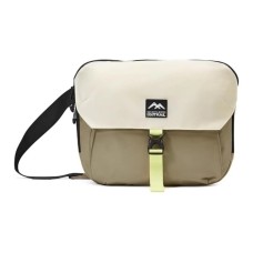 Skechers Fabric Shoulder Bag, Crossbody Bag Regular Unisex White Cap Gray & Elm Green White Hat Gray with Elm Green Accents