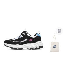 Skechers D'LITES 1.0 Anti-Slip Wear-Resistant Low-Top Chunky Sneakers Women's Black White Черно-белый, 35