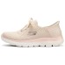 Skechers Non-slip Lightweight Low-Top Casual Shoes Women's Beige Pink Natural/Pink, 39