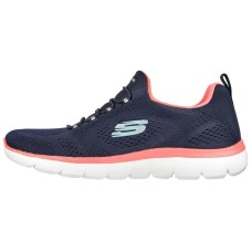 Skechers Summits Cushioned Slip-Resistant Abrasion-Resistant Low-Top Casual Shoes Women's Blue Pink 35.5
