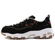 Skechers D'Lites Low Top Daddy Shoes Black Women's 35