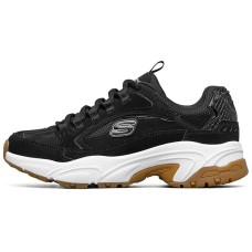 Skechers Stamina Cushioning Low Top Chunky Sneakers Women's Black 36