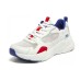 Skechers BOBS BAMINA Cushioning Anti-Slip And Wear-Resistant Mid-Top Casual Shoes Women's White Blue Red 37