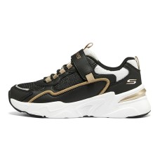 Skechers Girls Slip Resistant Cushioning Kids Lifestyle Shoes Black Gold Teenagers 35