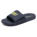 Skechers EVA Slip Resistant Abrasion Resistant Slide Slippers Men's Blue Yellow 39.5