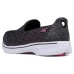 Skechers Go Walk 4 Cushioning Anti-Slip Wear-Resistant Breathability Low-Top Casual Shoes Women's Black Peach Red 40