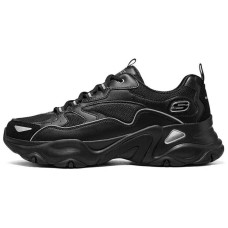 Skechers DLITES Anti-Slip Wear-Resistant Low-Top Casual Shoes Men's Black Черный, 39.5