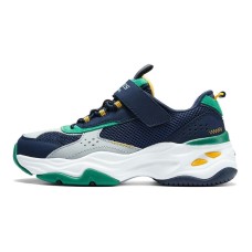 Skechers Cushioning Wear-Resistant Kids Lifestyle Shoes Dark Blue Green Kids' Navy/multicolor, 35