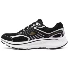 Skechers Cushioning Anti-Slip And Wear-Resistant Low-Top Casual Running Shoes Men's Black Silver Черно-серебристый, 41