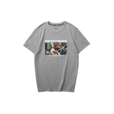 Skechers T Shirt Unisex Medium Heather Gray Medium Heather Gray 004F, S