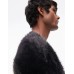 Topman fluffy oversized cardigan in black stripe Черный, M - Chest 40