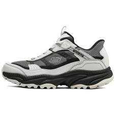 Skechers OUTDOOR MENS Anti-Slip Wear-Resistant Low-Top Running Shoes Men's Gray Black Black Gray Color, 41