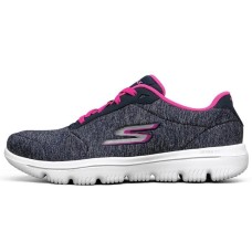 Skechers Go Walk Evolution Ultra Low-Top Casual Shoes Women's Blue Pink 35