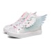 Skechers Twi Lites 2.0 Flash Light Mid Top Kids' Skateboarding Shoes Silver Pink Teenagers 32